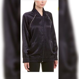 BNWT Koral Black Bomber with gold piping